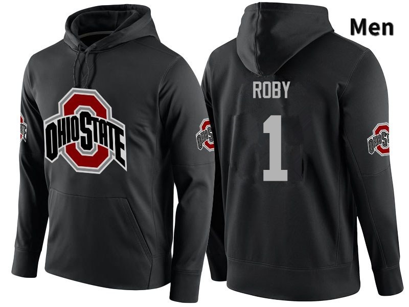 Ohio State Buckeyes Bradley Roby Men's #1 Black Name Number College Football Hoodies